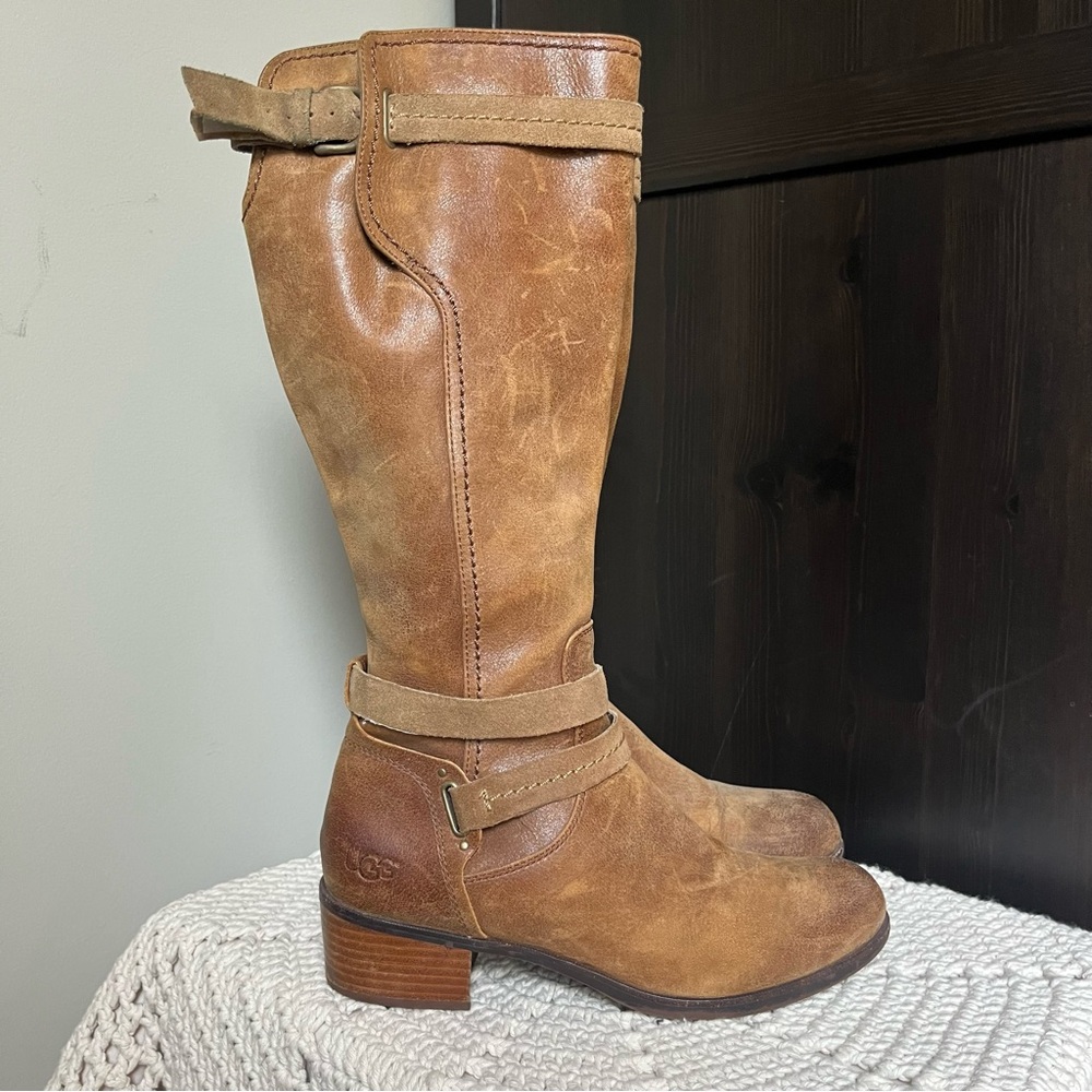UGG Darcy Suede tall boots with fleece insoles size 10